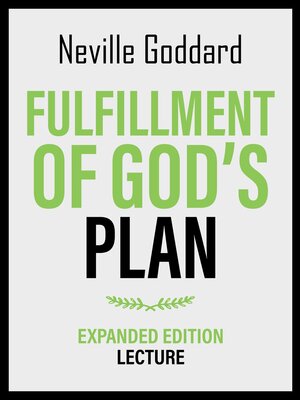 cover image of Fulfillment of God's Plan--Expanded Edition Lecture